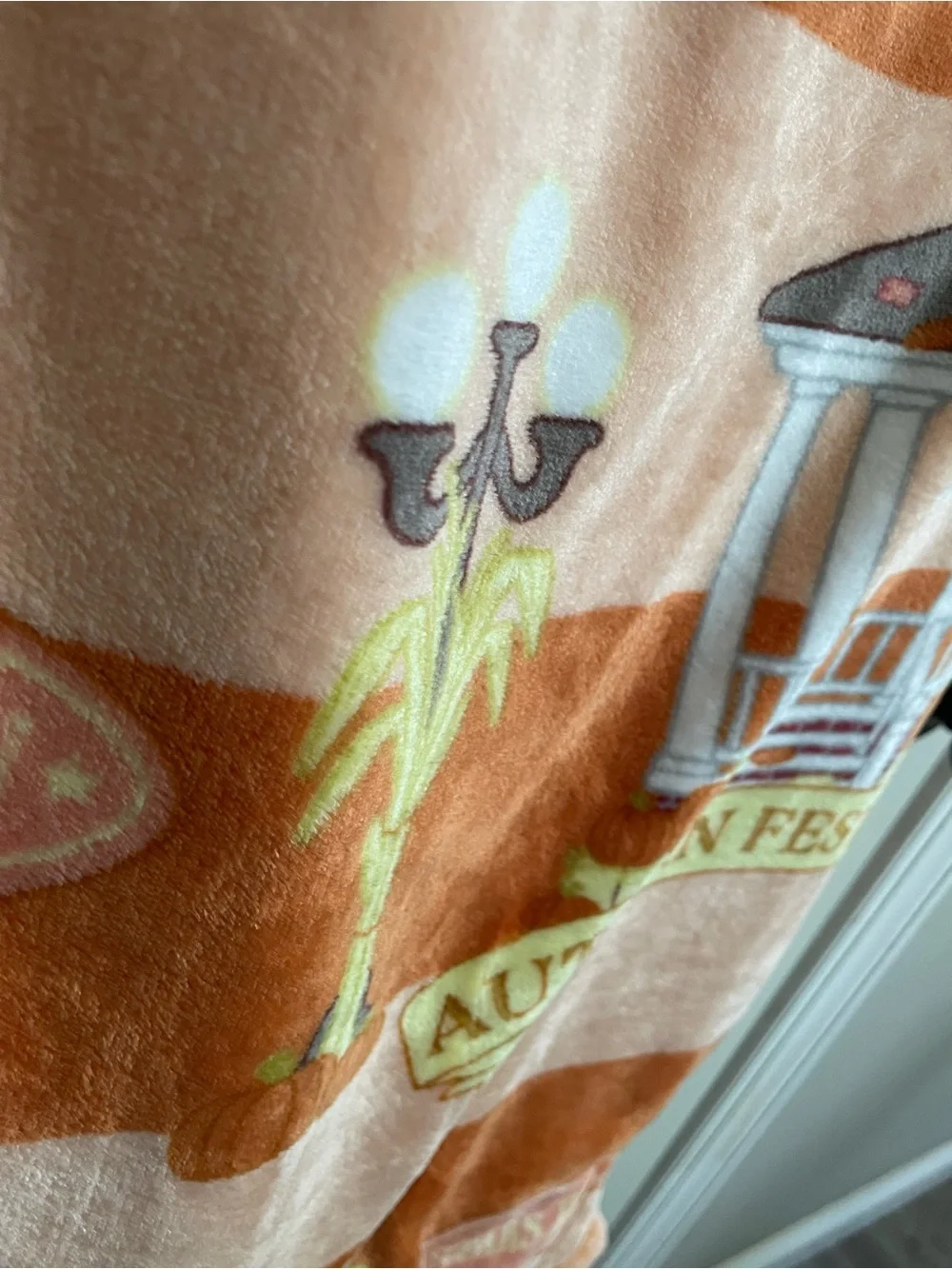Gilmore Girls Autumn Festival Oversized Throw Blanket - Orange-cream NWT